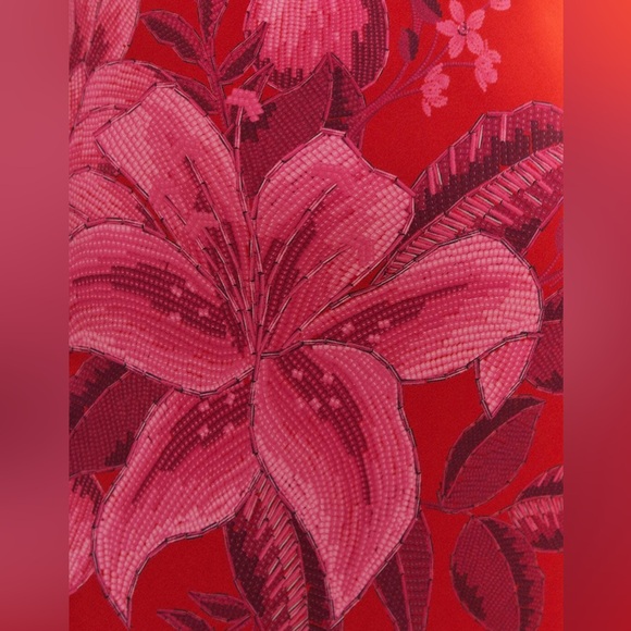 FARM RIO Red Summer Fruit Lenzing Ecoverom Viscose Maxi Dress NWOT Size M - Picture 5 of 7